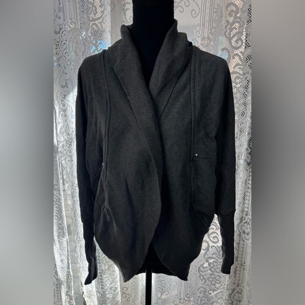 Aritzia Wilfred Womens Sz XS Diderot Gray Silver Studded Grey Sweater Cardigan - Picture 2 of 6